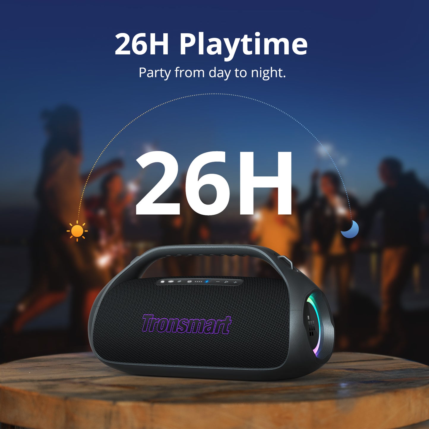 Tronsmart Bang 2 Bluetooth Lautsprecher – 90W Party Sound, Deep Bass, 26h Akku
